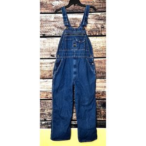 Key Bib Overalls Mens 34x27 Blue Denim Carpenter